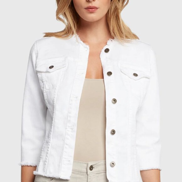 New Principle Denim The Jewel in White Denim Jacket - Picture 5 of 11